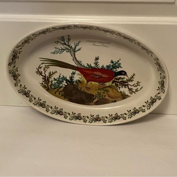PORTMEIRION CASSEROLE SERVEWARE BAKE DINING COMMON PHEASANT WHITE BROWN GREEN - Picture 1 of 13